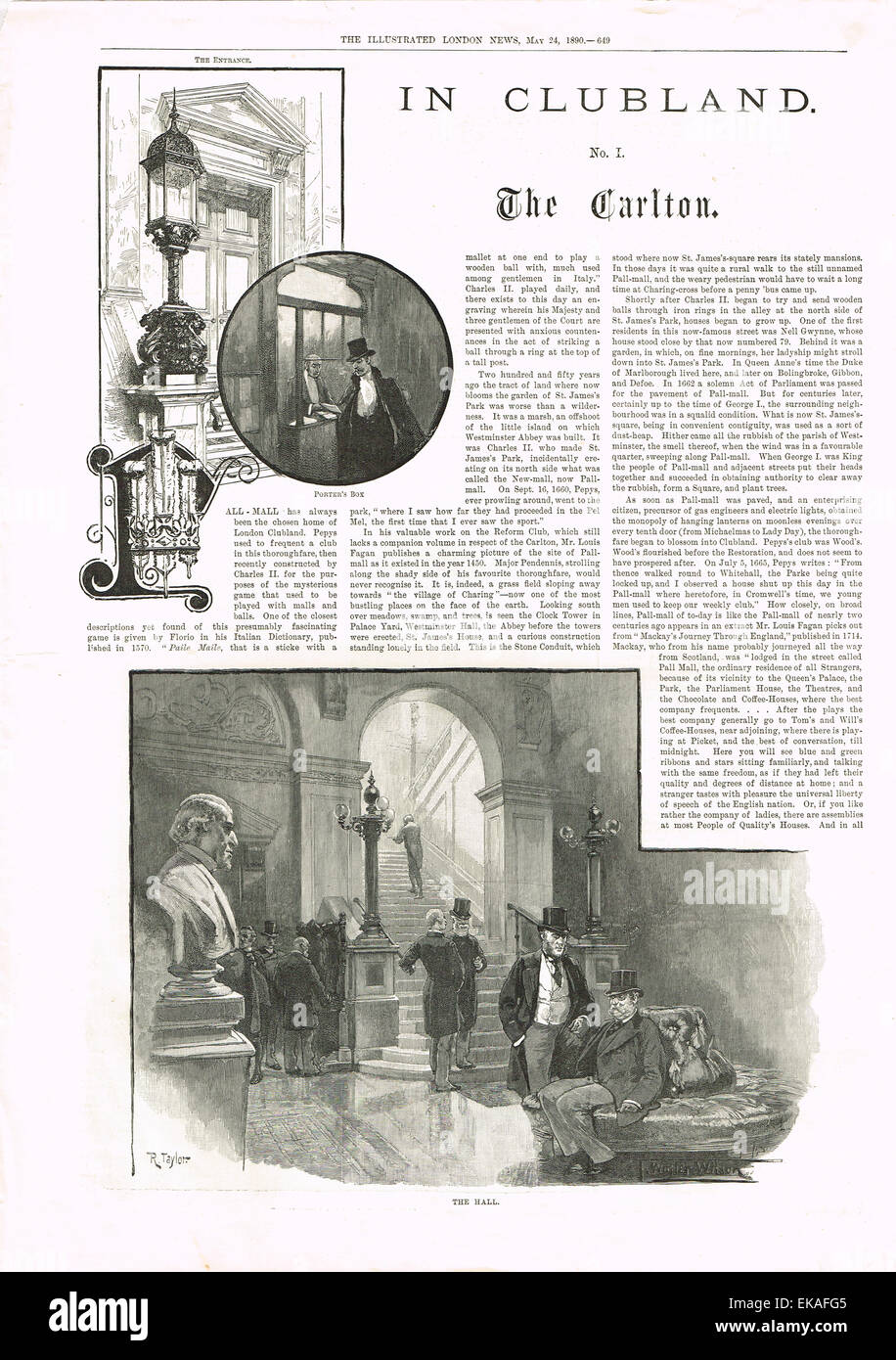 Carlton club London 19th Century article Stock Photo