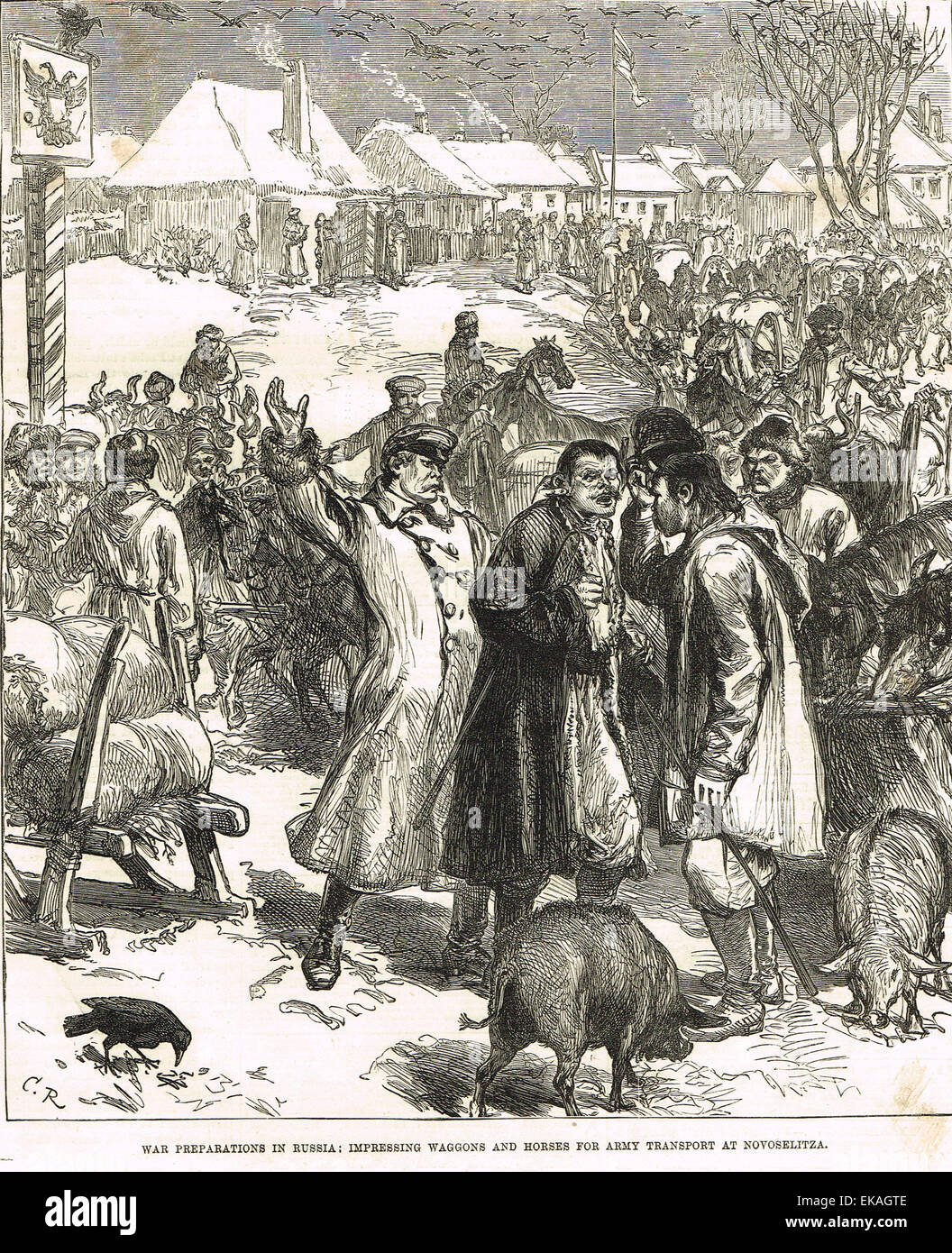 Balkan Crisis December 1876 Novoselitza Stock Photo
