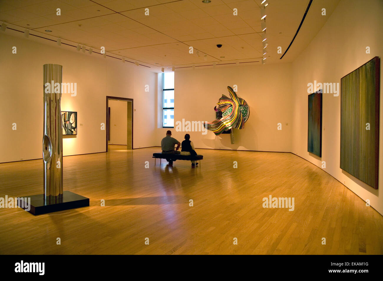 Art gazing is as good as it gets at the Oklahoma City Museum of Art in Oklahoma City, OK, USA Stock Photo