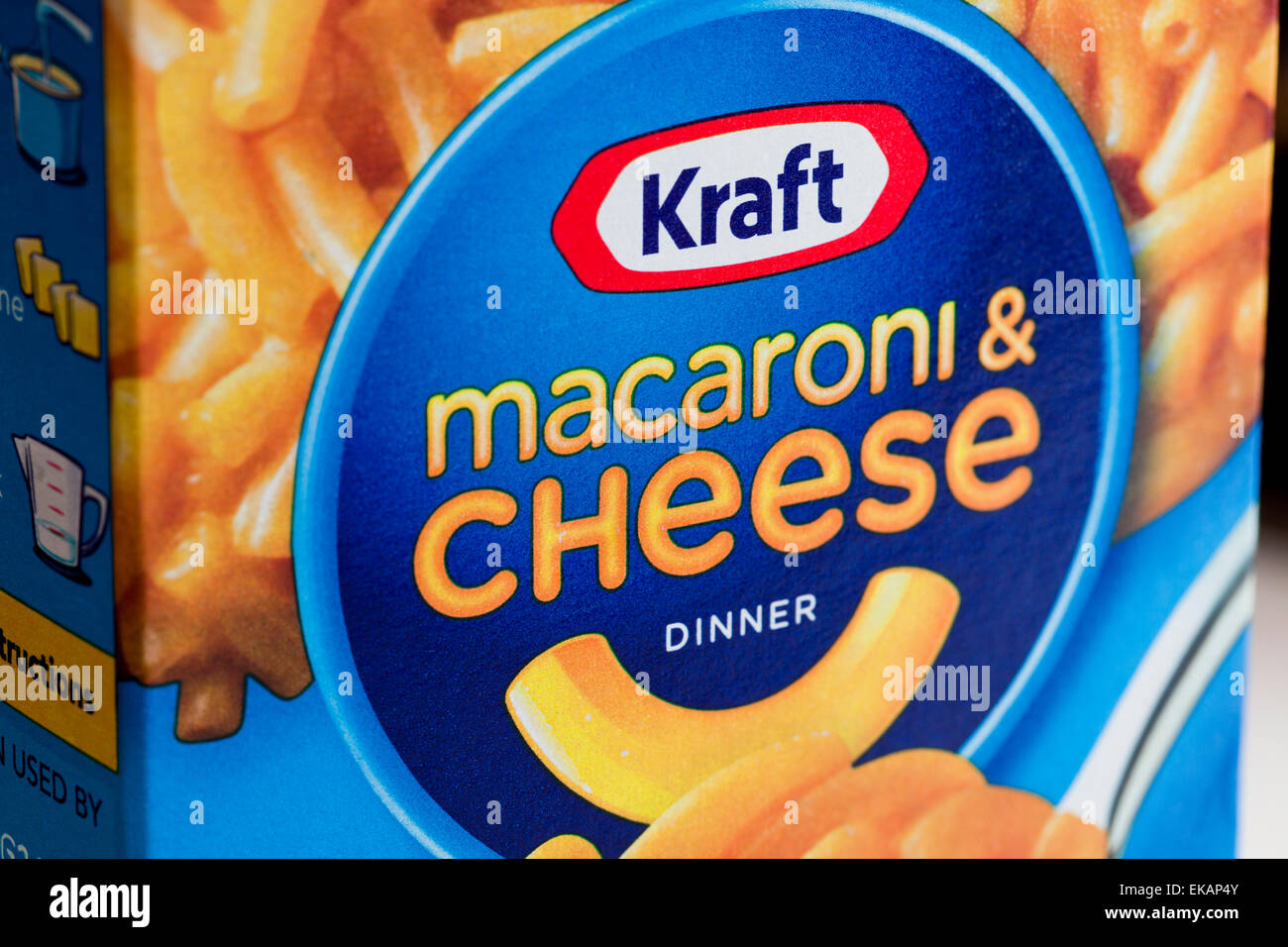 Kraft Macaroni & Cheese package - USA Stock Photo