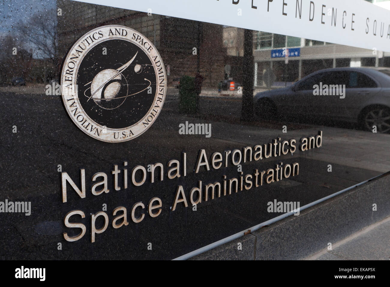NASA headquarters sign - Washington, DC USA Stock Photo