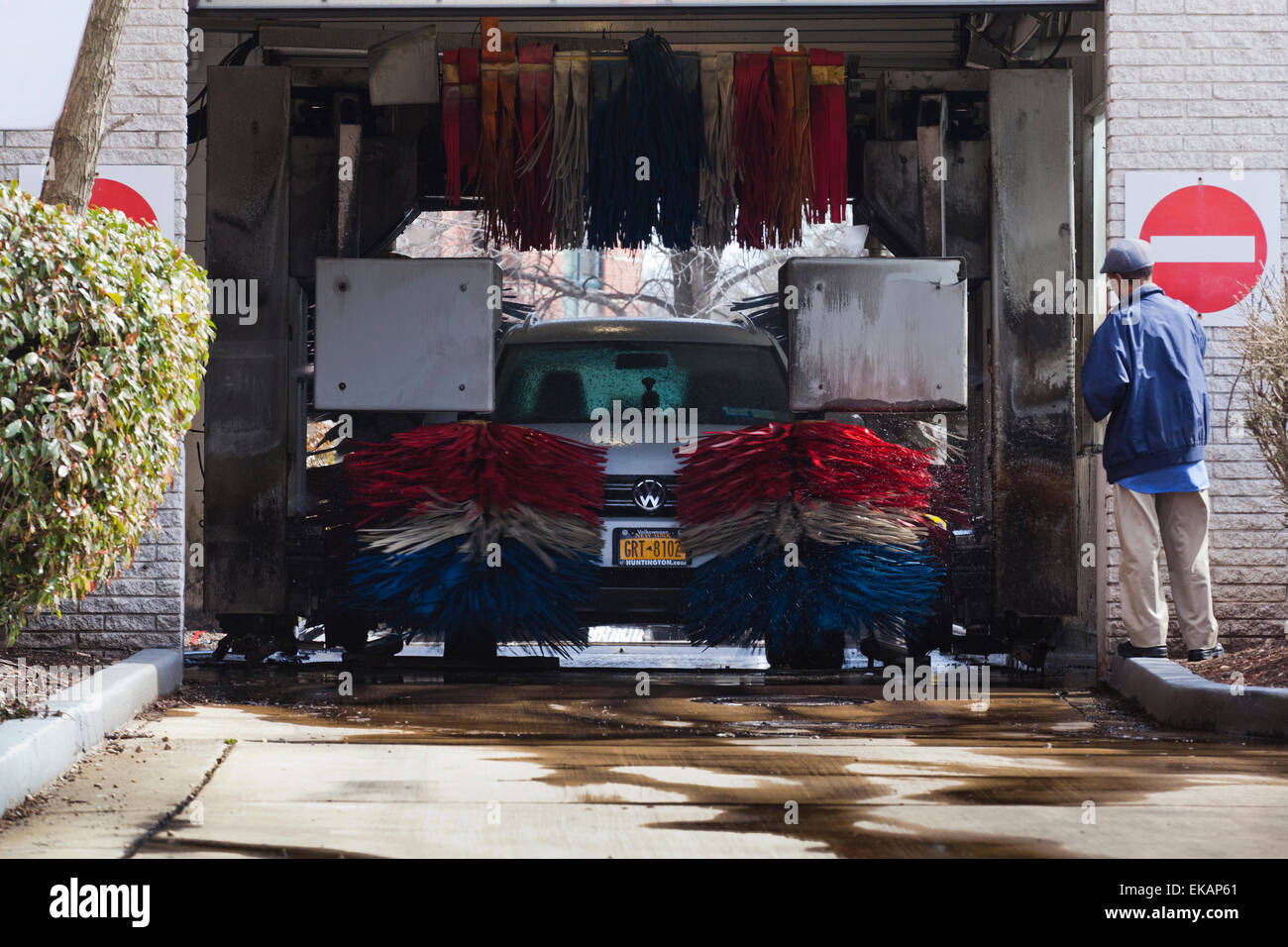 Self service automated car wash - USA Stock Photo