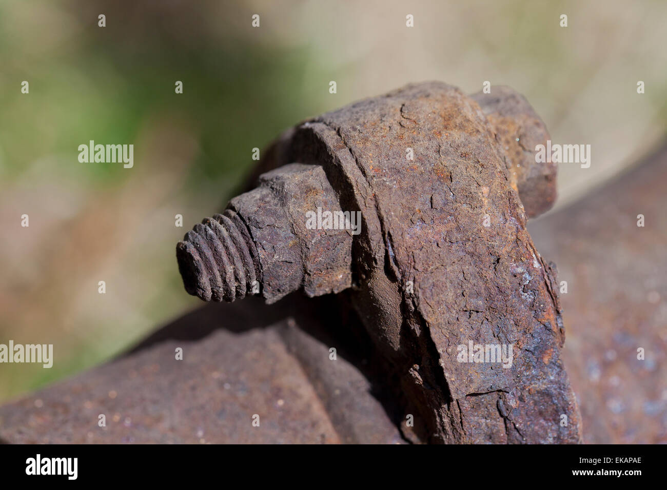 Rusty bolt on car exhaust pipe USA Stock Photo Alamy