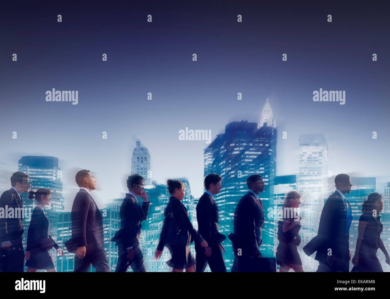 Business People Corporate Travel Walking City Concept Stock Photo - Alamy