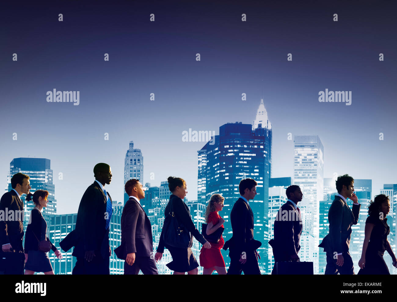 Business People Corporate Travel Walking City Concept Stock Photo - Alamy