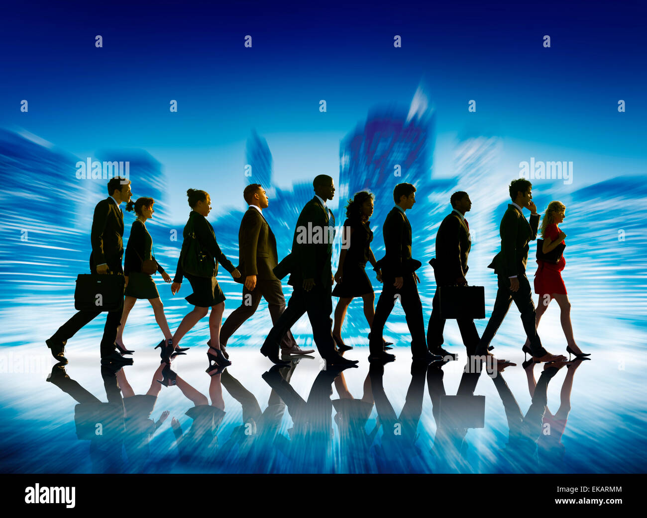 Business People Corporate Travel Walking City Concept Stock Photo - Alamy