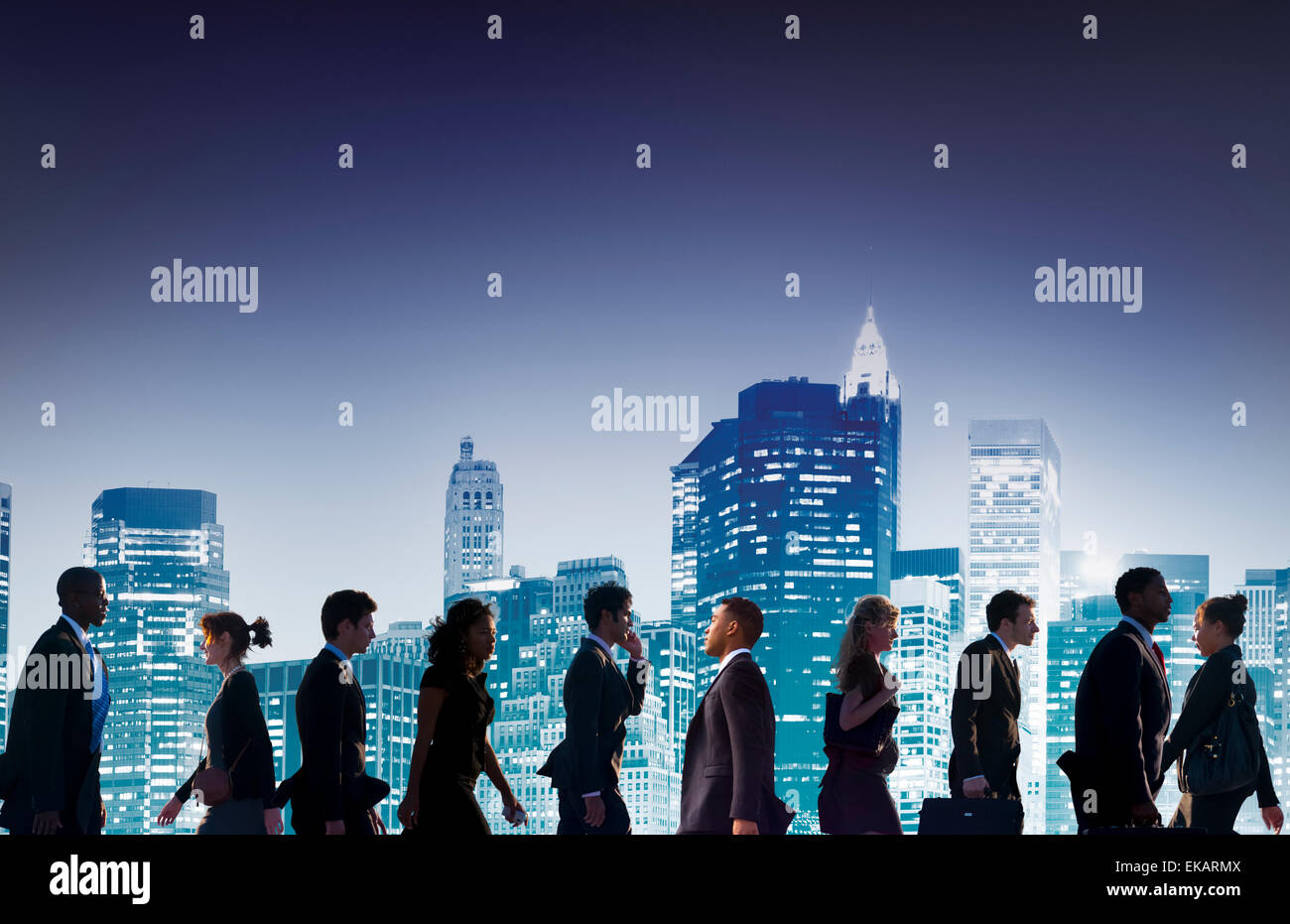 Business People Corporate Travel Walking City Concept Stock Photo - Alamy