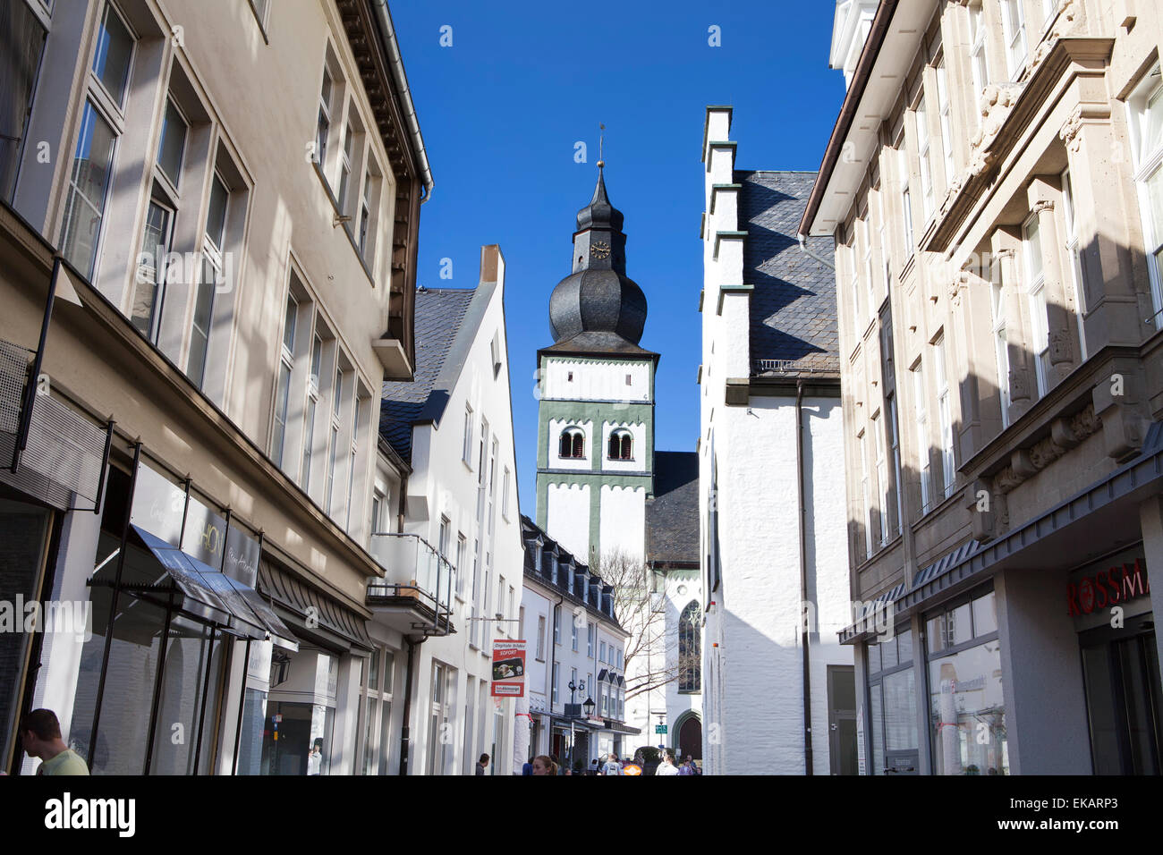 Parish church on the Alter Markt square, Hanseatic City of Attendorn, Sauerland region, North Rhine-Westphalia, Germany, Europe, Stock Photo