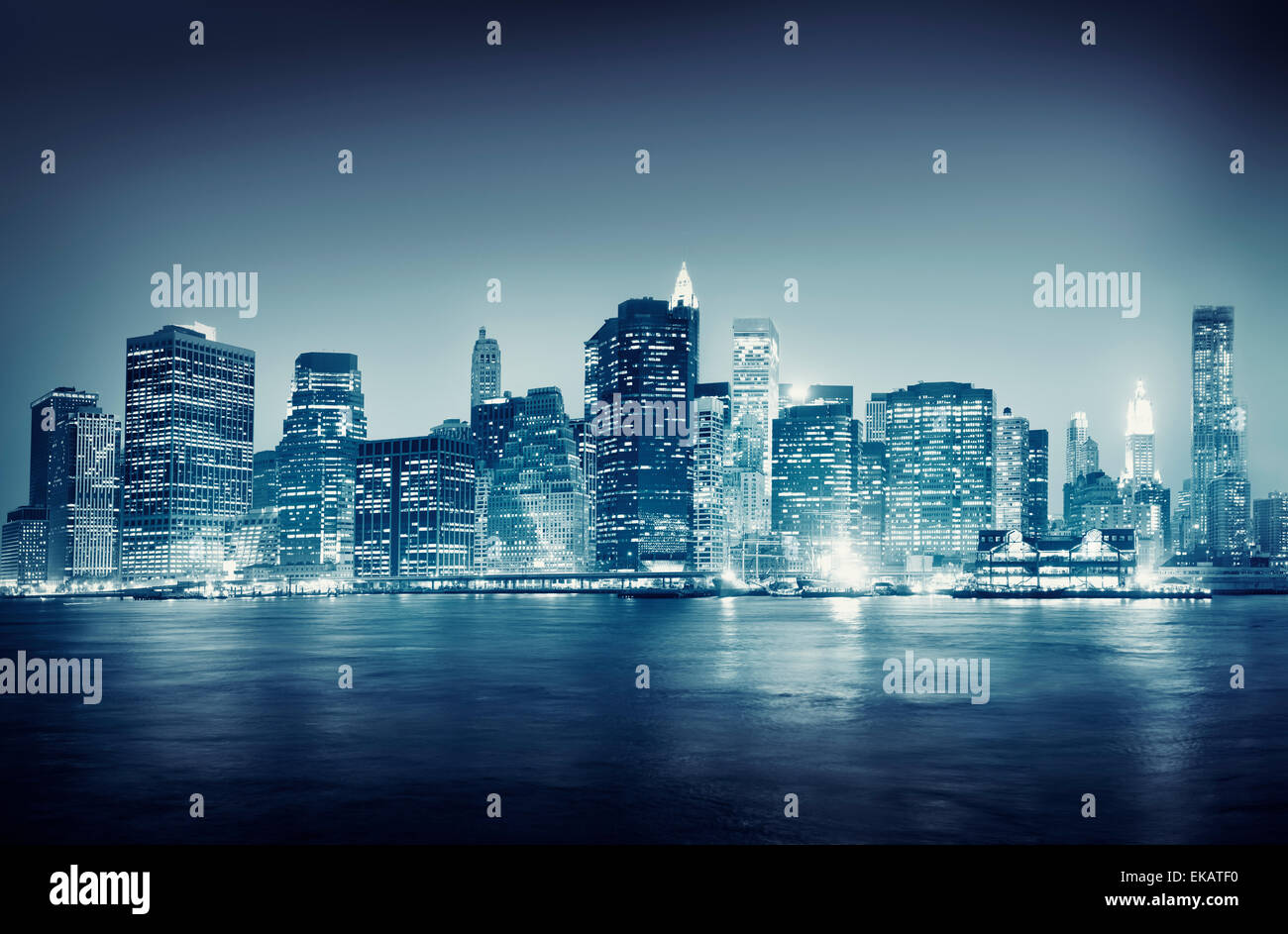 City Scape New York Buildings Travel Concept Stock Photo
