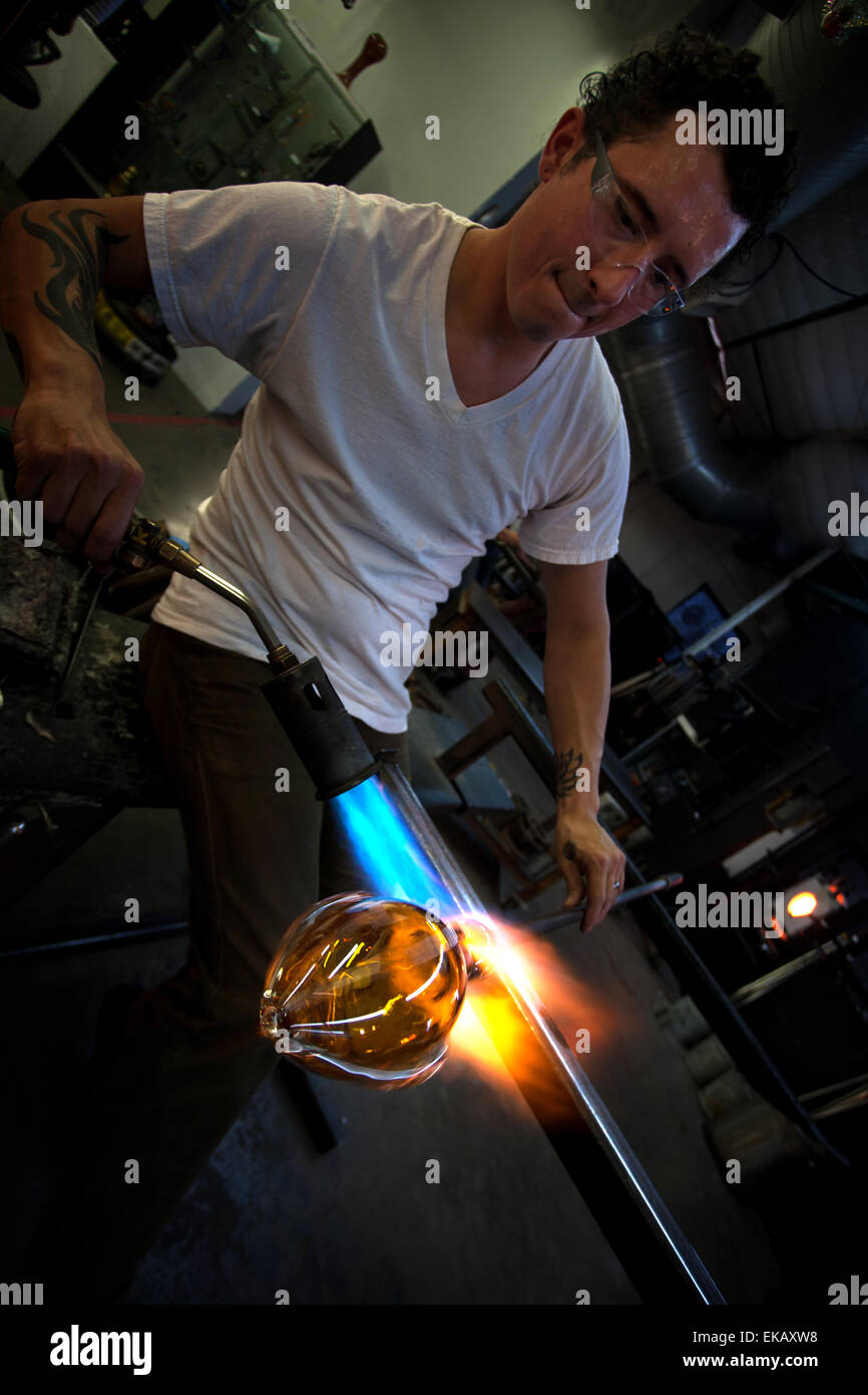 Man Using Blowtorch Man Forming Vase with Blowtorch Stock Photo - Alamy