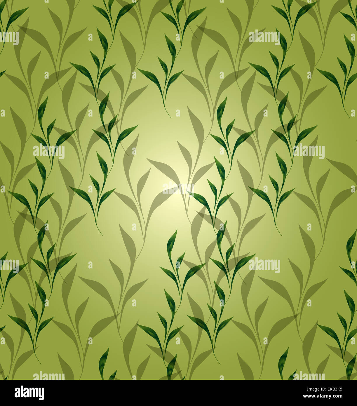 Seamless background with green leaves. EPS vector illustration Stock ...