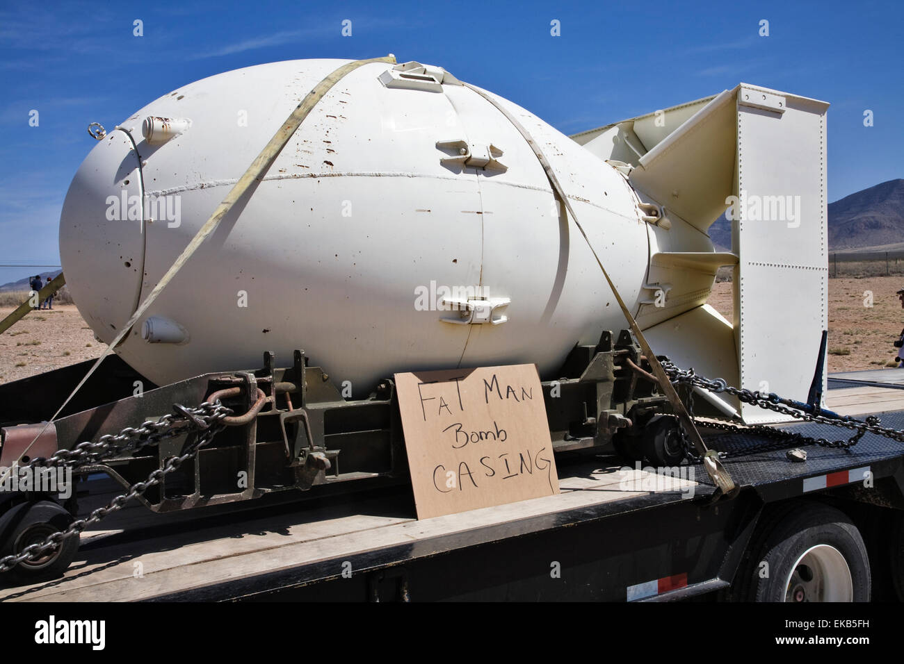 A duplicate of the casing of the Fat Man atomic bomb, one of the two  dropped in Japan the end of World War II Stock Photo - Alamy