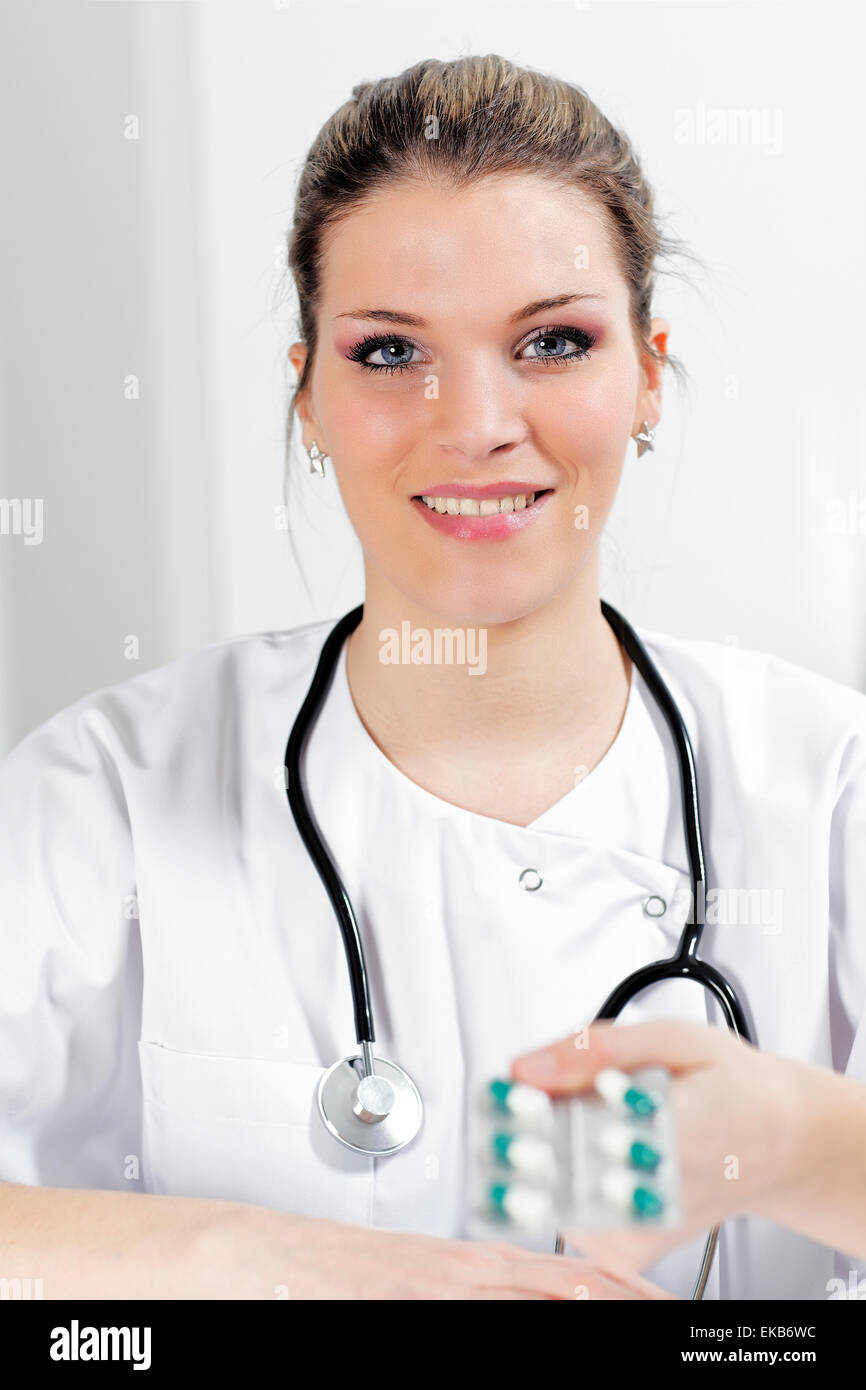 doctor with piles in hospital Stock Photo Alamy