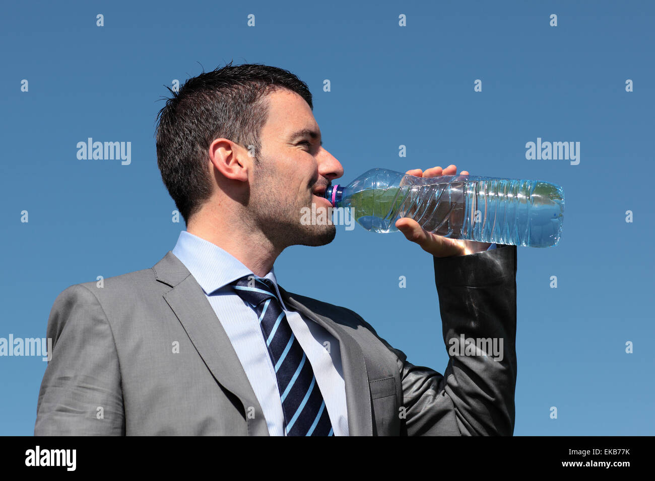 drink and blue sky Stock Photo