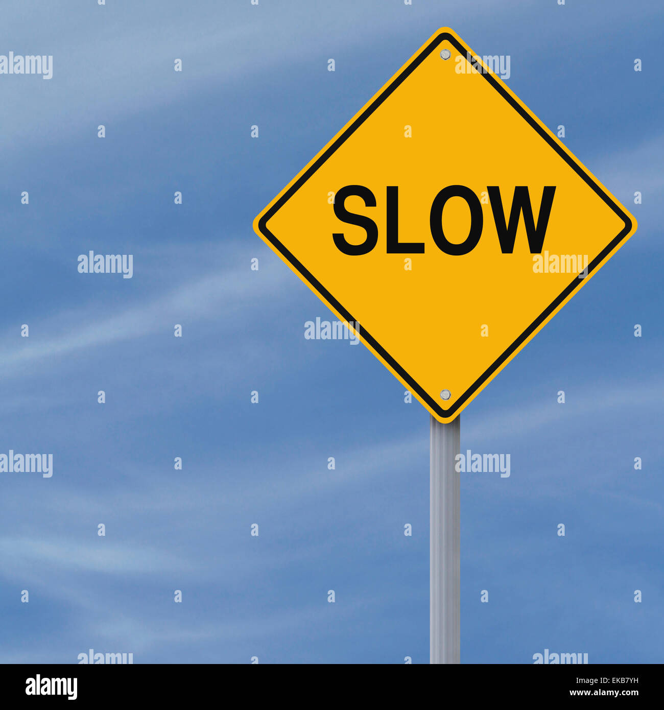 Slow Sign Stock Photo