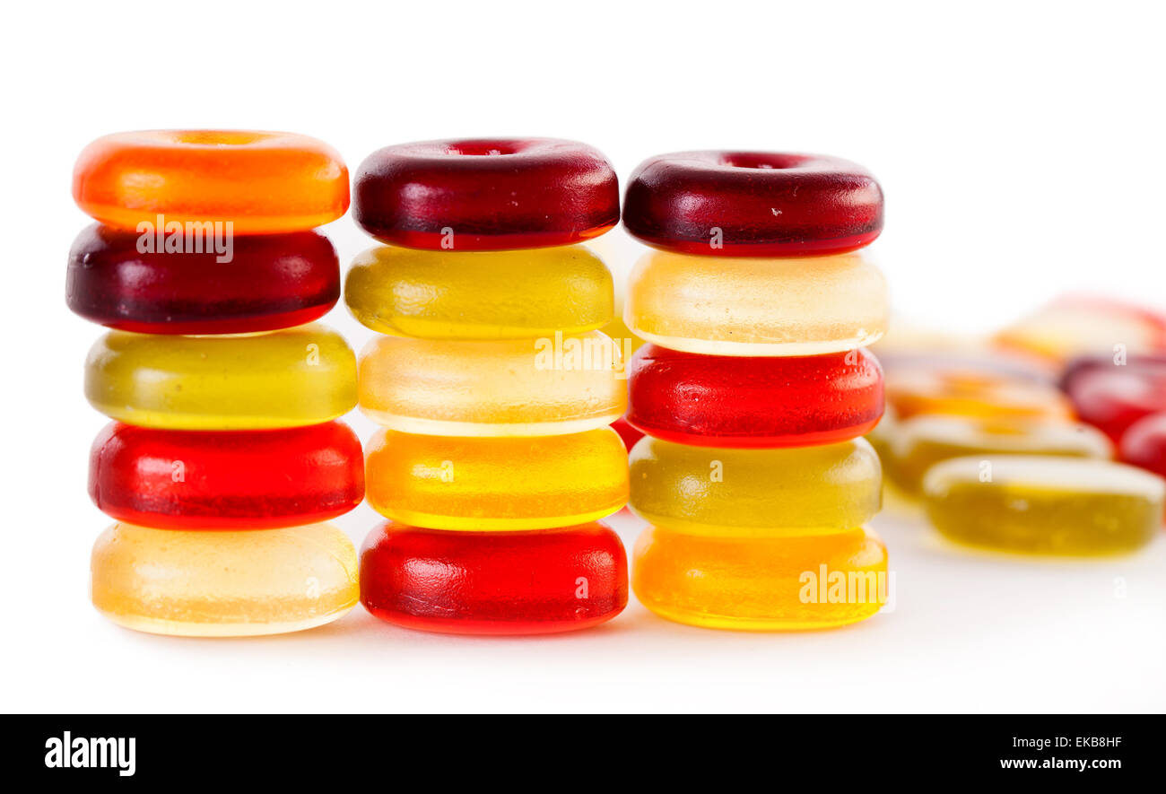 Jelly candies on a white background Stock Photo - Alamy