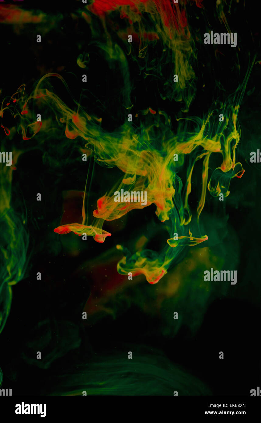 Colored inks in water hi-res stock photography and images - Alamy