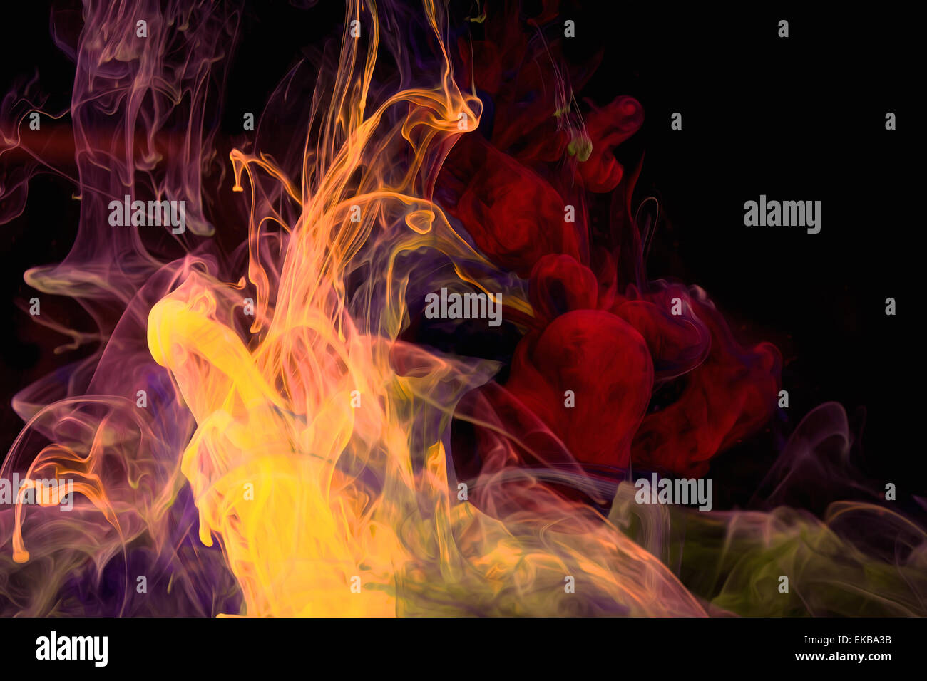 Colored inks in water hi-res stock photography and images - Alamy