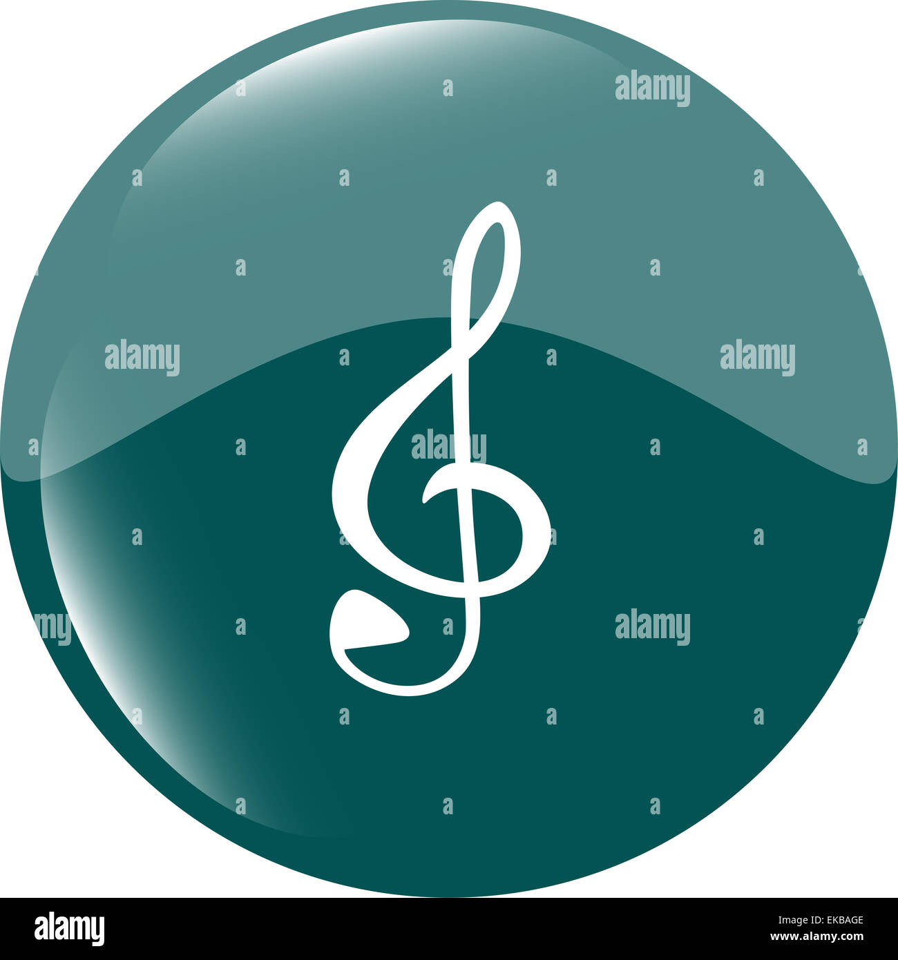 music round glossy web icon on white background Stock Photo - Alamy