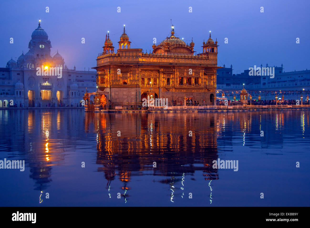 The Golden Temple or Harmandir Sahib in the city of Amritsar in the Punjab region of northwest India. Stock Photo