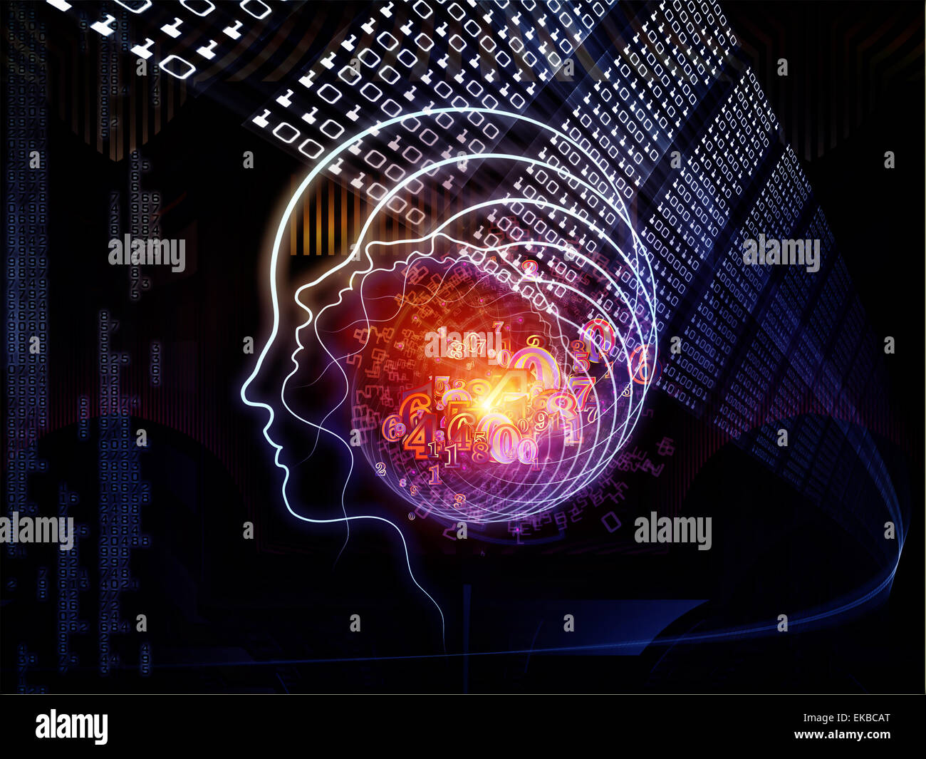 Conceptual computer human head hi-res stock photography and images - Alamy