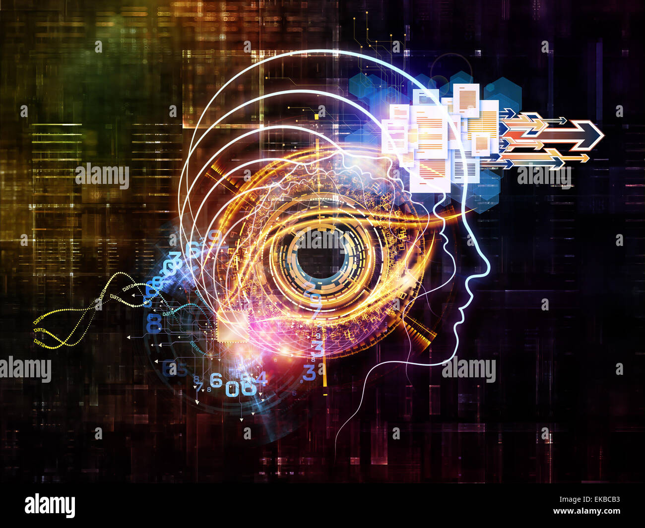 Conceptual computer human head hi-res stock photography and images - Alamy