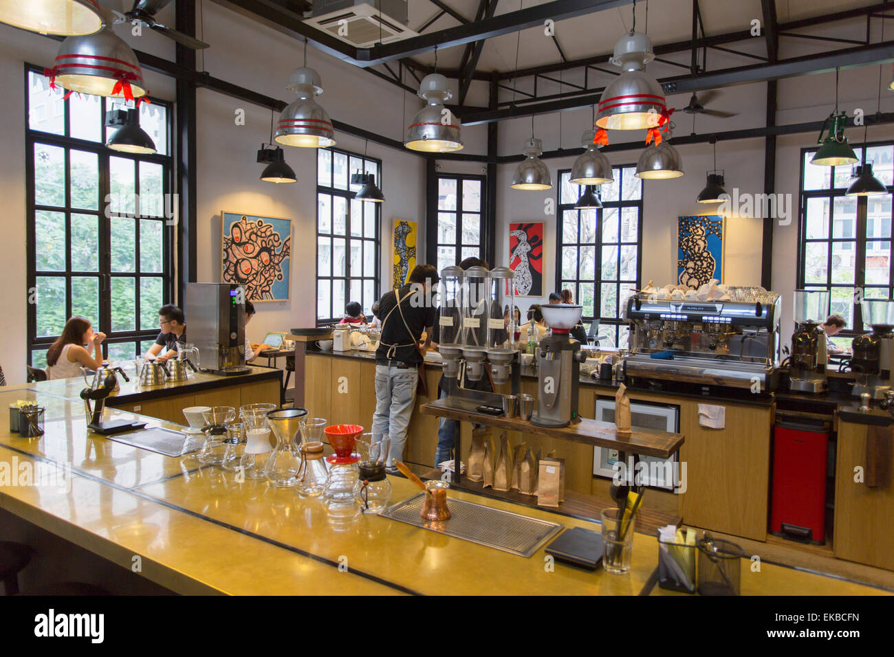 The Workshop Cafe, Ho Chi Minh City, Vietnam, Indochina, Southeast Asia, Asia Stock Photo