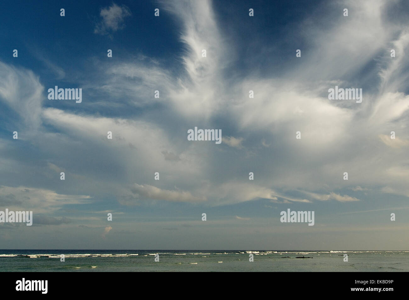 White clouds moving under blue hi-res stock photography and images - Alamy