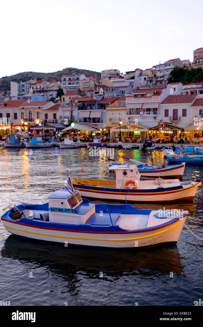 The port of Pythagorio, Samos Island, North Aegean Islands, Greek Islands, Greece, Europe Stock Photo