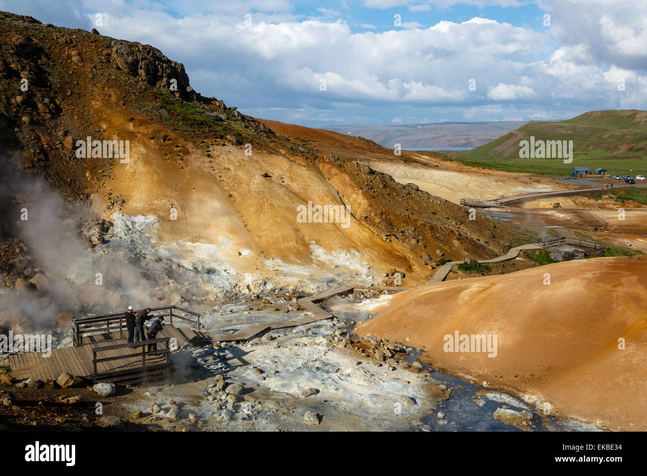 Geothermal fields at Krysuvik, Reykjanes Peninsula, Iceland, Polar Regions Stock Photo