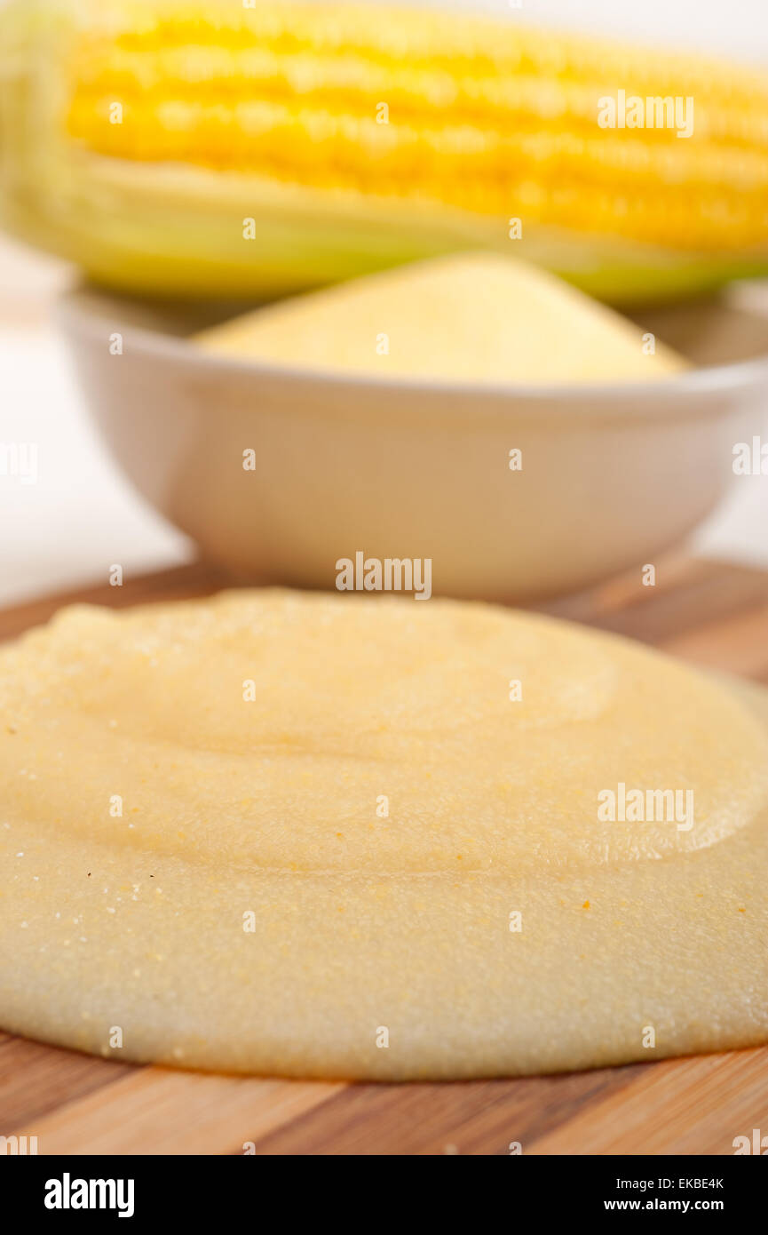 polenta corn maize flour cream Stock Photo Alamy