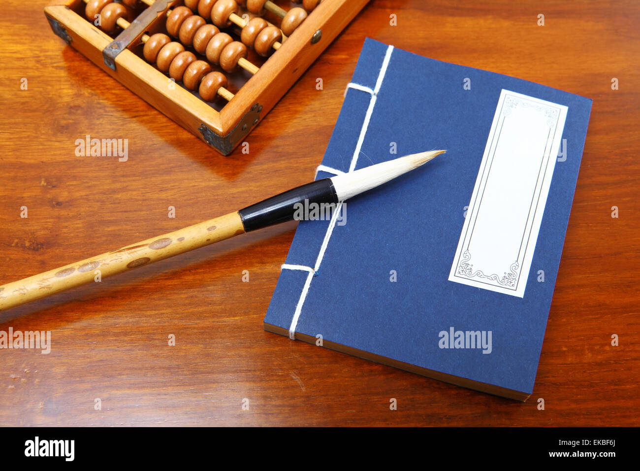 chinese book and abacus Stock Photo - Alamy