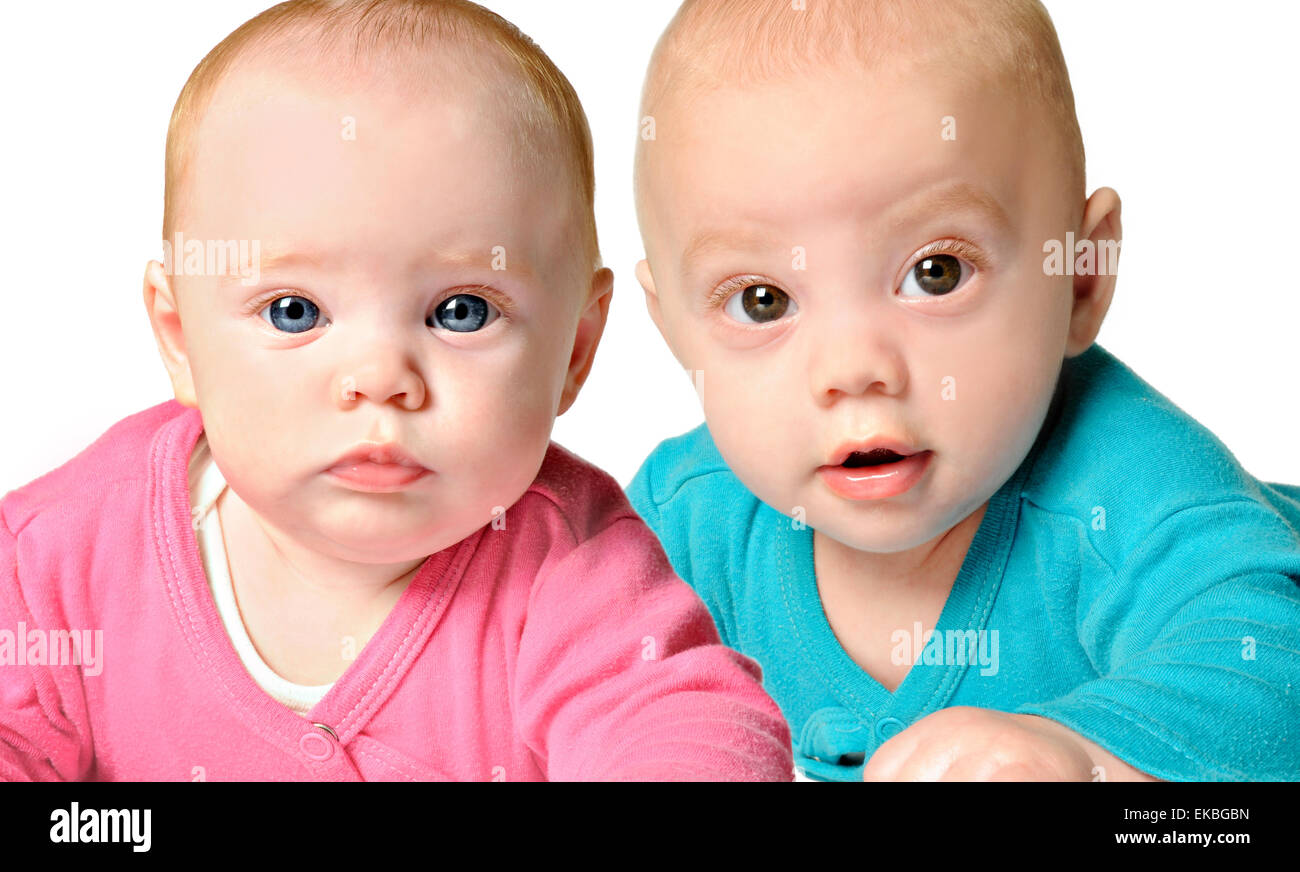Twin Baby Boy And Girl High Resolution Stock Photography And Images Alamy