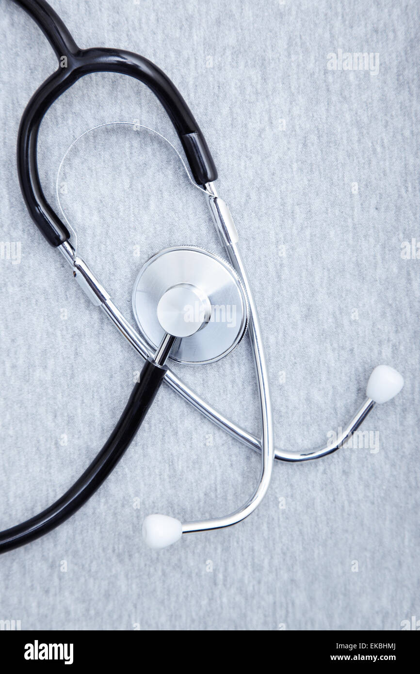 Stethoscope on black shiny background hi-res stock photography and ...