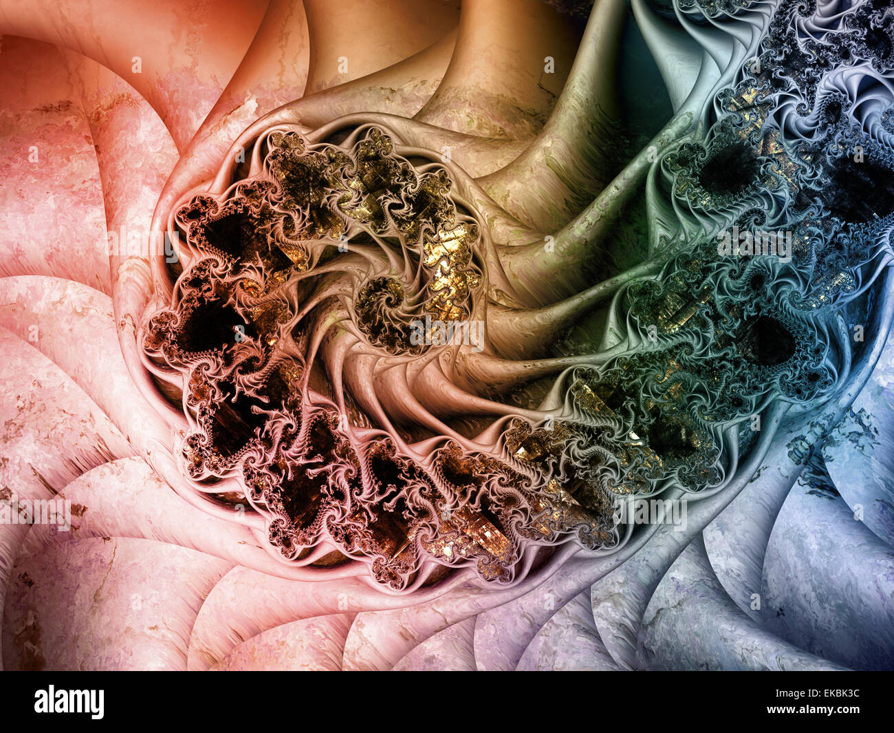 Elements of Fractal Motion Stock Photo