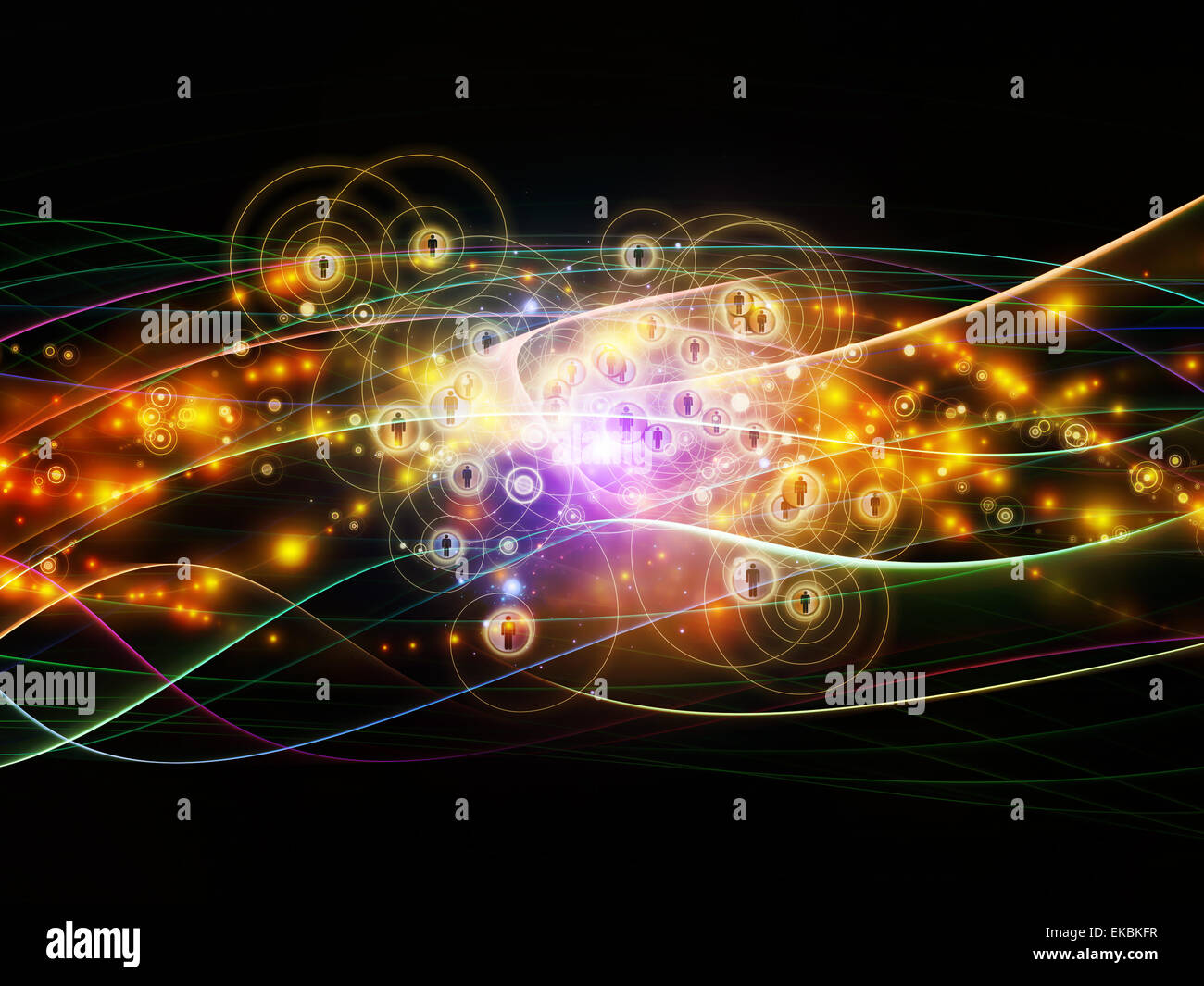 Virtual Dynamic Network Stock Photo - Alamy
