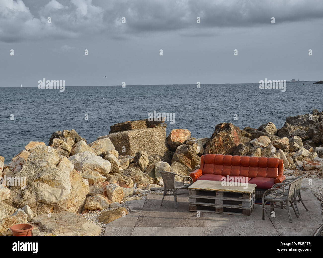 Furniture in the port Stock Photo Alamy