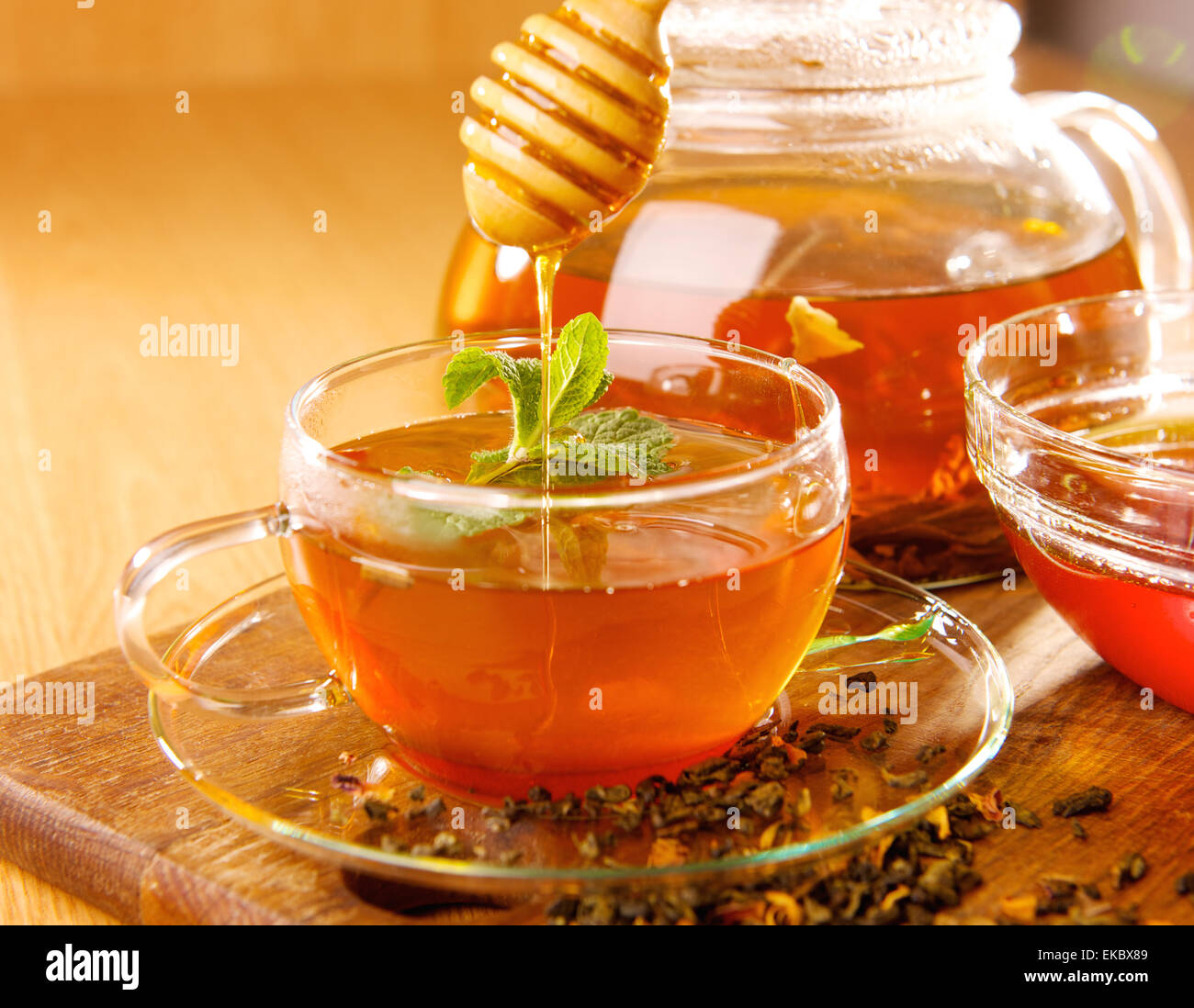 tea with honey Stock Photo Alamy