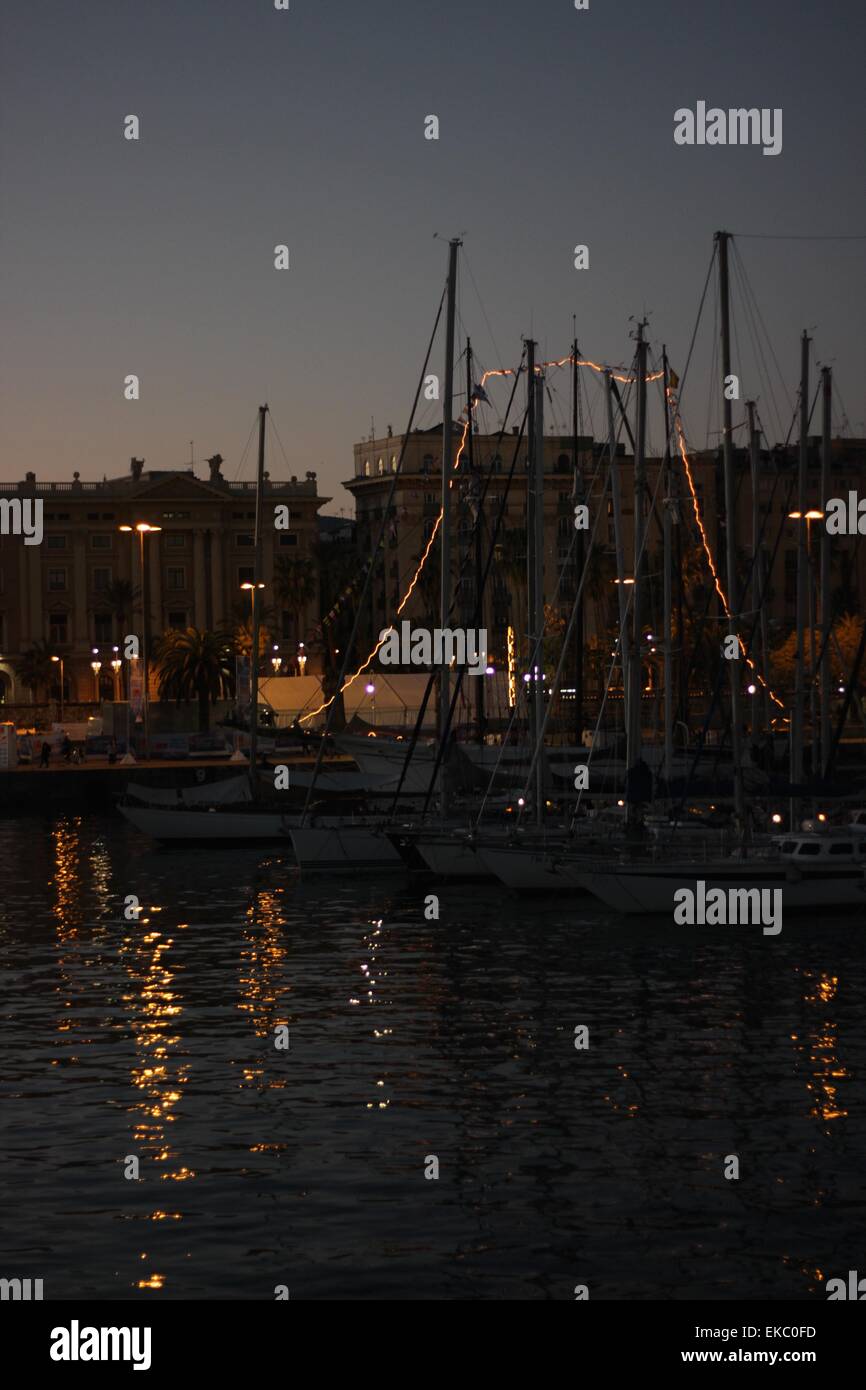 The shot took after the little walk next to the coast in Barcelona. Stock Photo