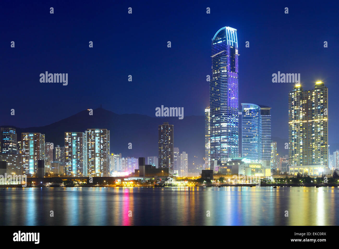 building at night in Hong Kong Stock Photo - Alamy