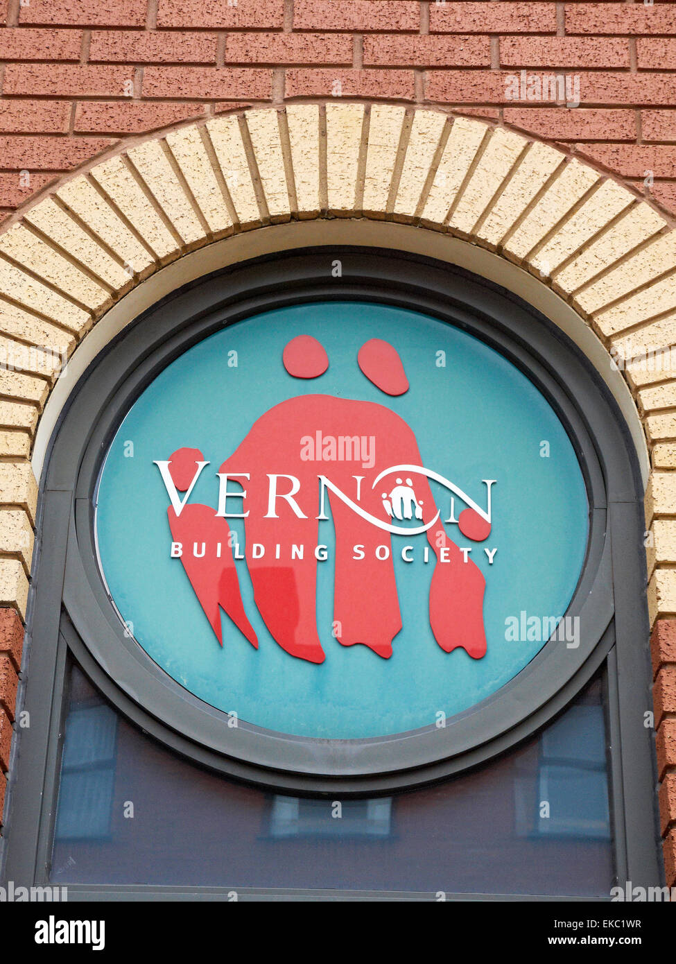 Vernon Building Society sign in Stockport Cheshire UK Stock Photo