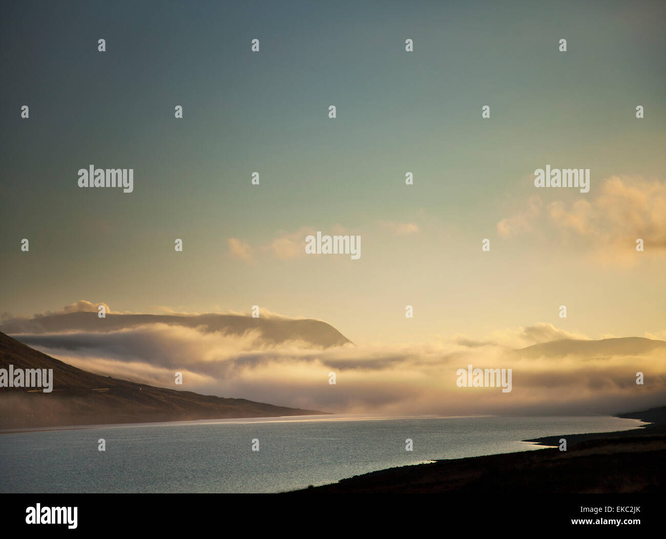 Sea mist, Assynt, Scotland Stock Photo