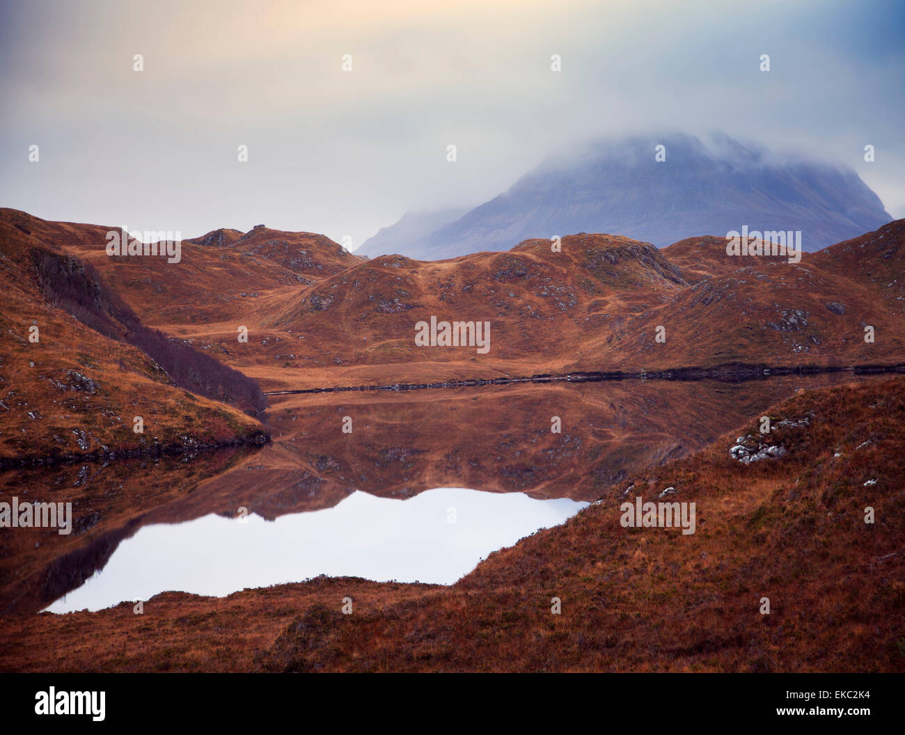 Loch and mountains, Assynt, Scotland Stock Photo