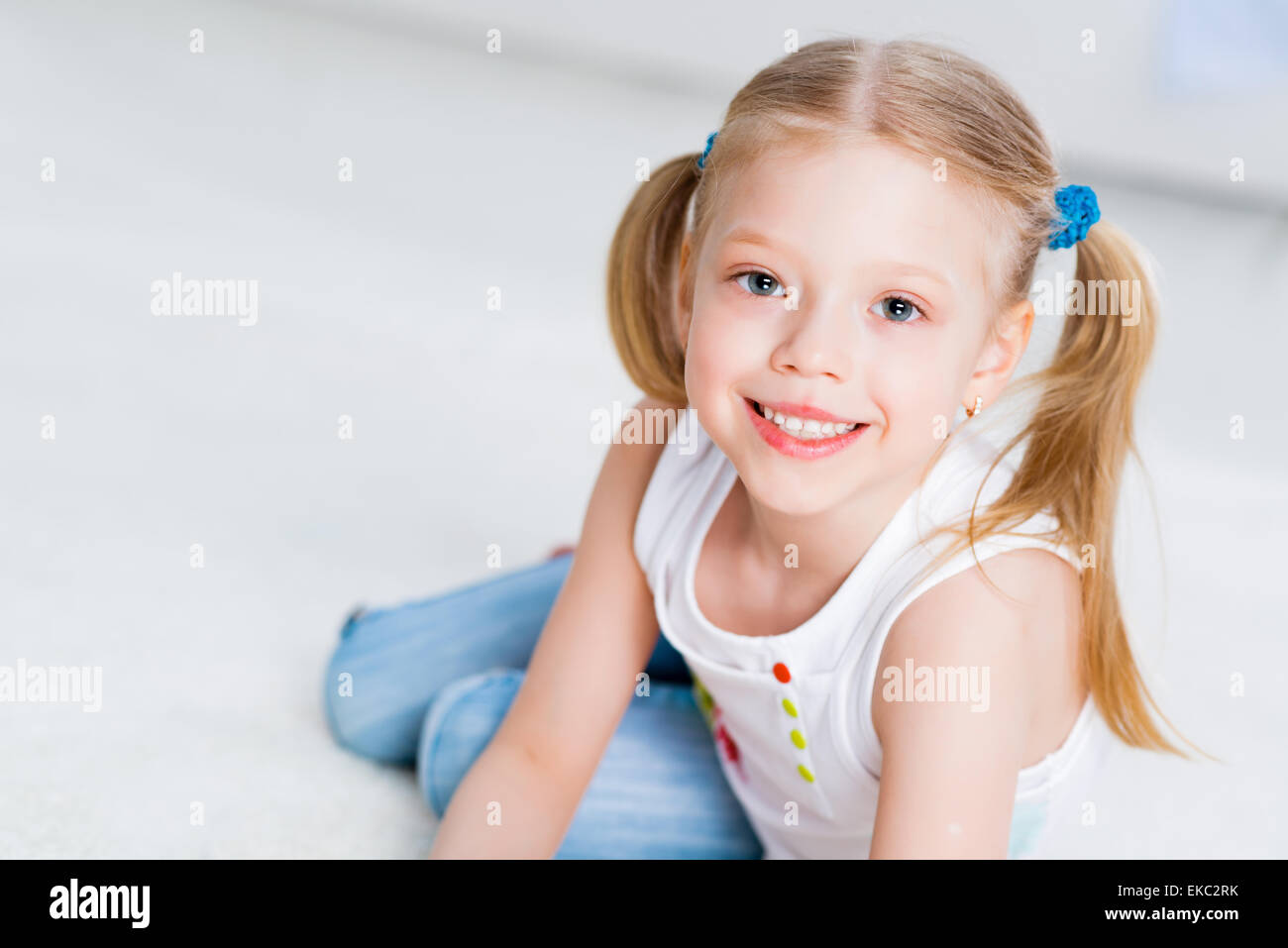 Close up child blond girl hi-res stock photography and images - Alamy