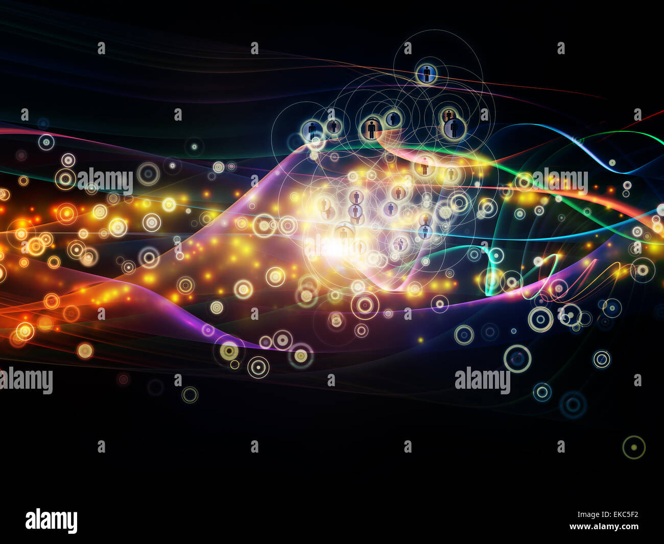 Virtual Dynamic Network Stock Photo - Alamy