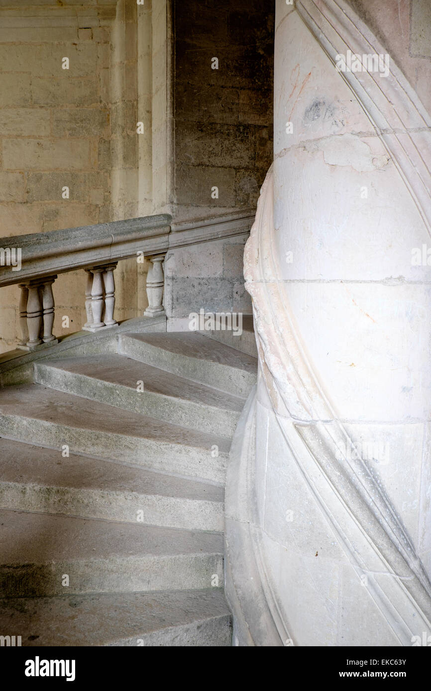 Staircase  Chateau de Chambord, Loire Valley, France Stock Photo