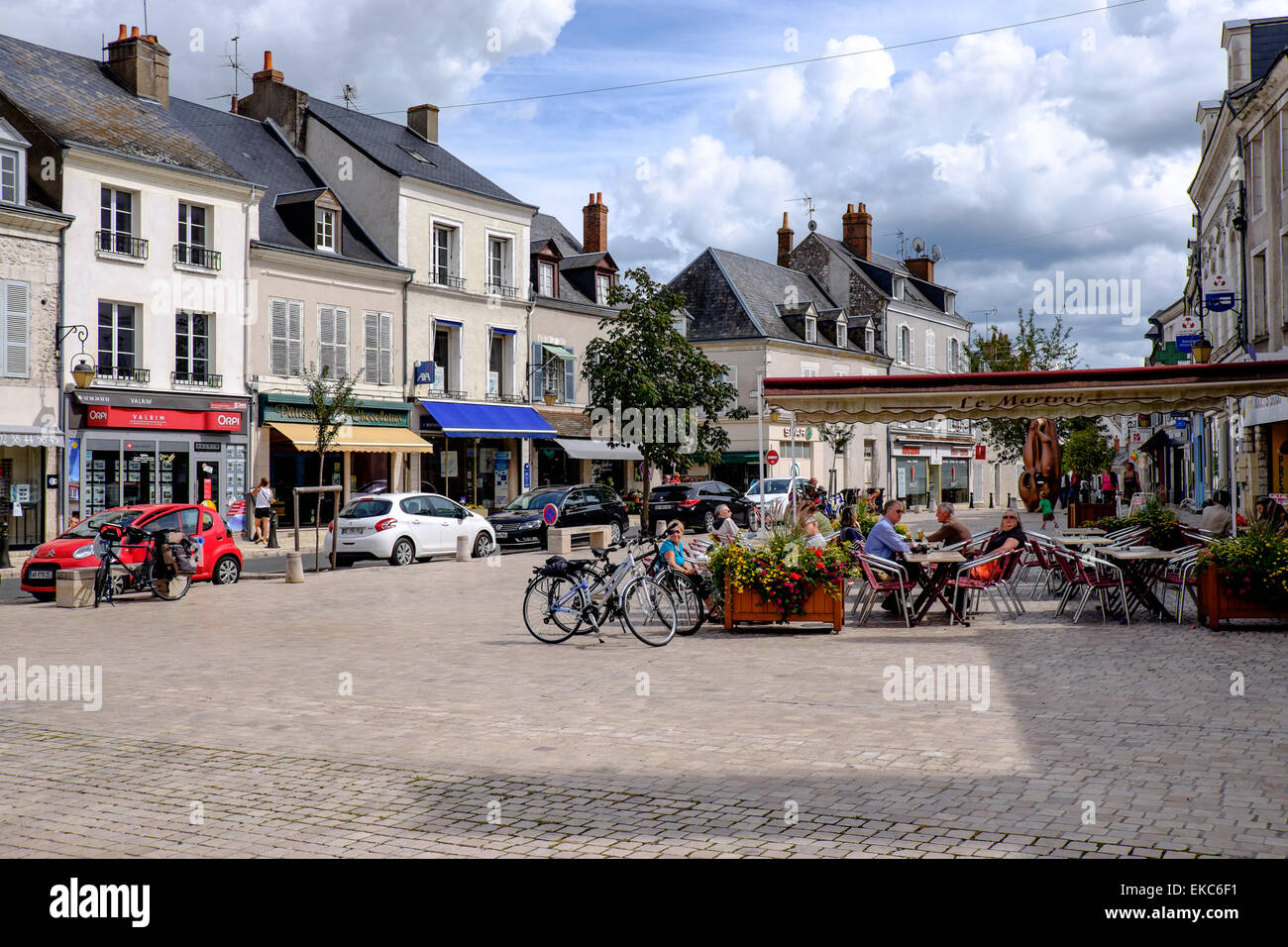 Town Centre Of Beaugency France Stock Photo Alamy