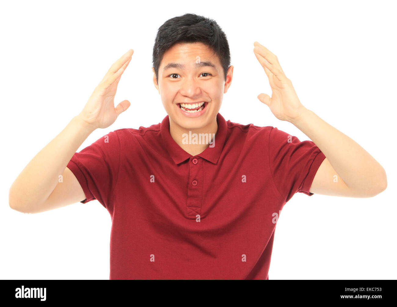 Happy surprised teenager male hi-res stock photography and images - Alamy