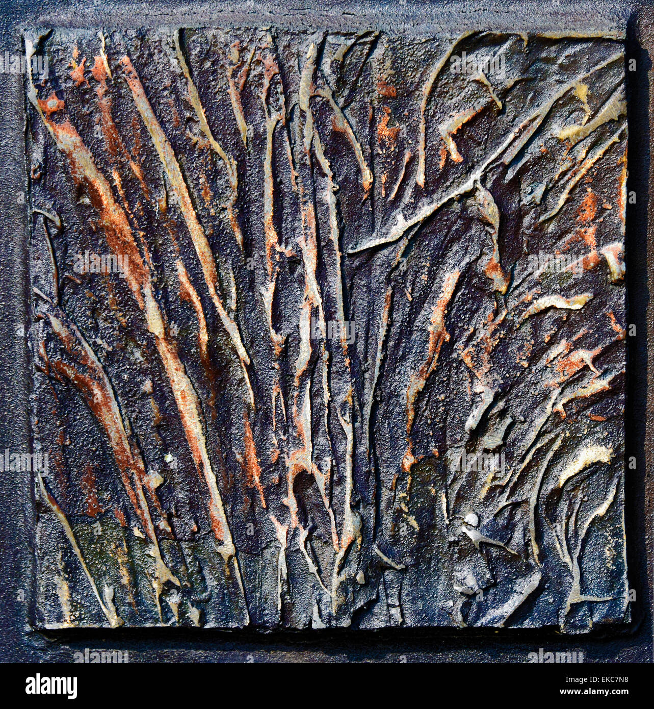 Bronze Tile II. Booth's Terrace plaque. Brewery Arts Centre, Kendal, Cumbria, England, United Kingdom Europe. Stock Photo