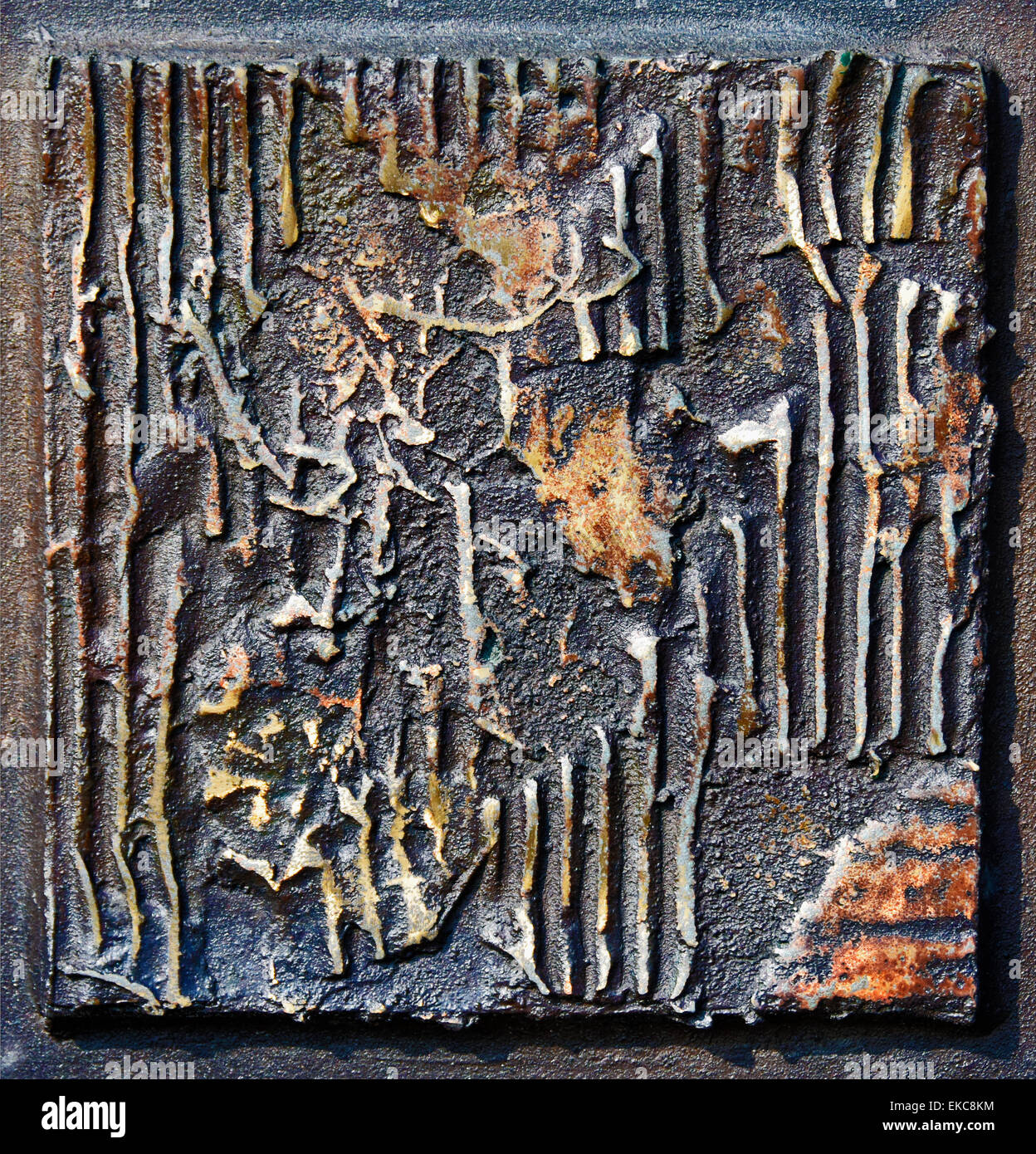 Bronze Tile III. Booth's Terrace plaque. Brewery Arts Centre, Kendal, Cumbria, England, United Kingdom Europe. Stock Photo